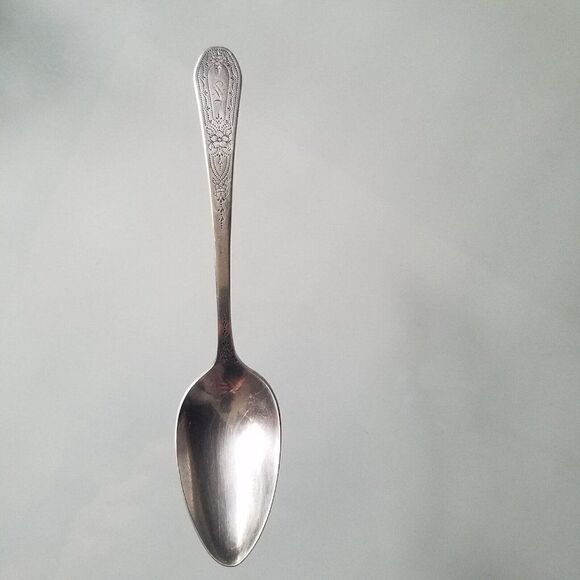 Vintage Oneida Community 1927 Paul Revere Pattern Silverplate Tea Spoon Monogram - Picture 9 of 11